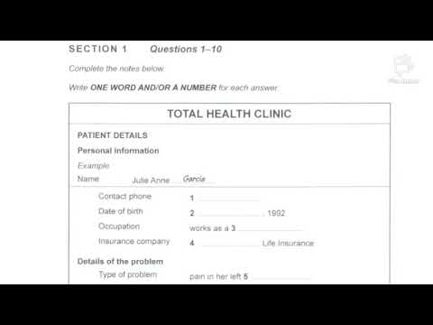Total health clinic listening testielts listening practice testnew format must tryTarget 30