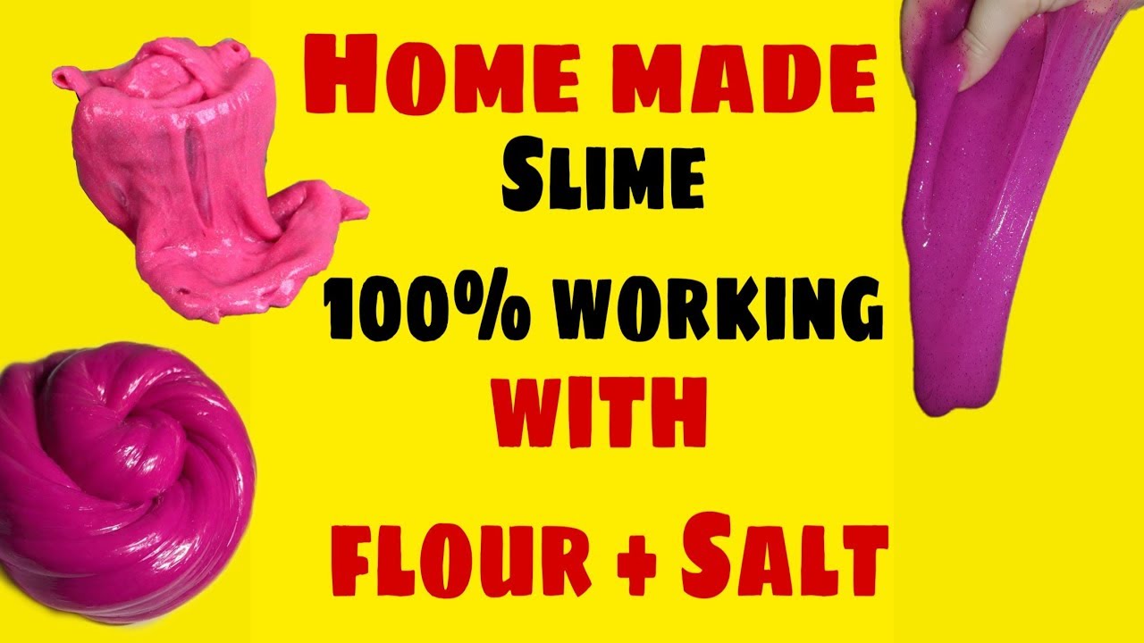 How to make Slime from wheat flour and salt without glue and borax/make