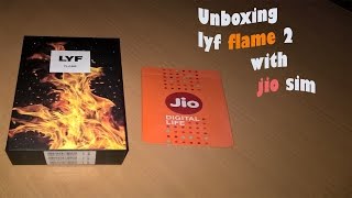 Unboxing Lyf Flame 2 And Jio sim internet speed test