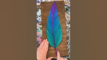 What do you Think of This New Feather Color?? #stringart #fiberart #processvideo #arttutorial