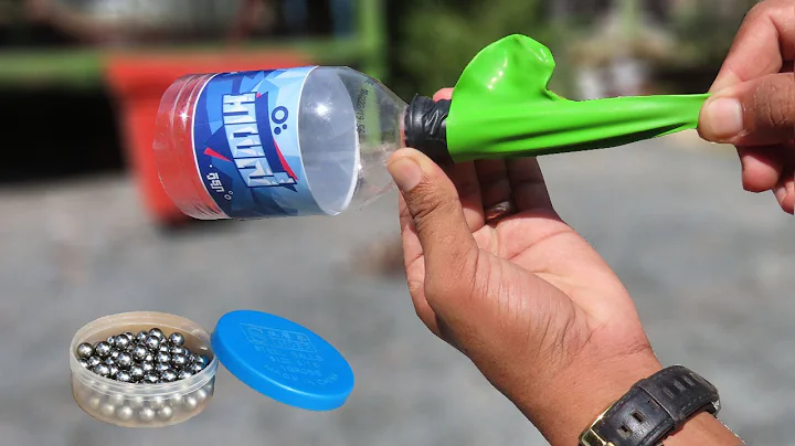 Making Slingshot Using Balloon with Plastic Bottle