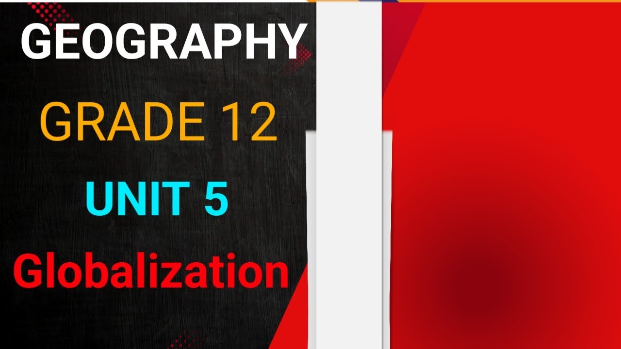 Geography Grade 12 UNIT 5 Review Questions