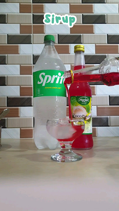 Resep Minuman Kekinian  Es Sirup Sprite || Minuman Segar #shorts