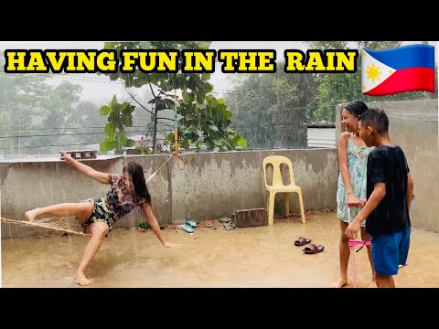 Ligo Challenge Happy Shower in the rain in the Philippines 🇵🇭