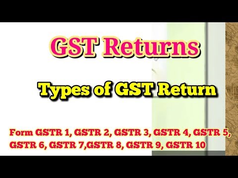 Types of gst returns