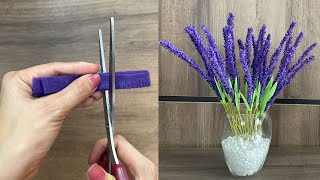 How to make a lavender flower pot with tissue paper