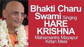 Bhakti Charu Swami Singing Hare Krishna Mahamantra Mayapur Kirtan Mela 2015 Day 4