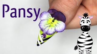 Extreme 3D Pansy Flower Acrylic Nail Art Tutorial