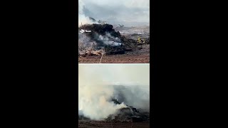 Fire crews tackling 'large blaze' within recycling centre near airport #news #shorts #fire