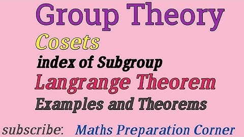 Cosets in Group Theory, Langrange Theorem,Index in urdu/hindi #Grouptheory