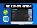 Fix: Windows Hello PIN Remove Option Not Available in Windows 11