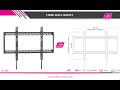 SH 96F SKILLTECH X-LARGE HEAVY-DUTY FIXED TV WALL MOUNT