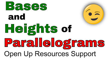 😉 Bases and Heights of Parallelograms - Supports Unit 1, Lesson 5 Open Up Resources