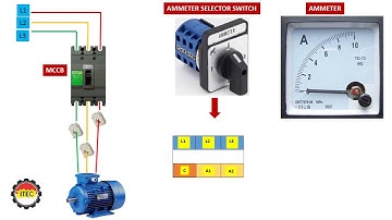 SIMULATION HOW TO INSTALL 3 PHASE AMMETER CONNECTION WITH SELECTOR SWITCH,CURRENT TRANSFORMATOR