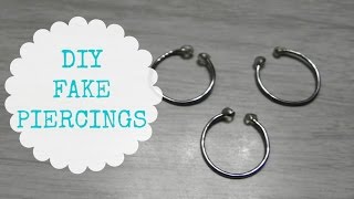 DIY Fake Ear/ Eyebrow Piercings