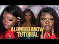 BLOND BROWS X E GIRL GLAM MAKEUP TUTORIAL!!