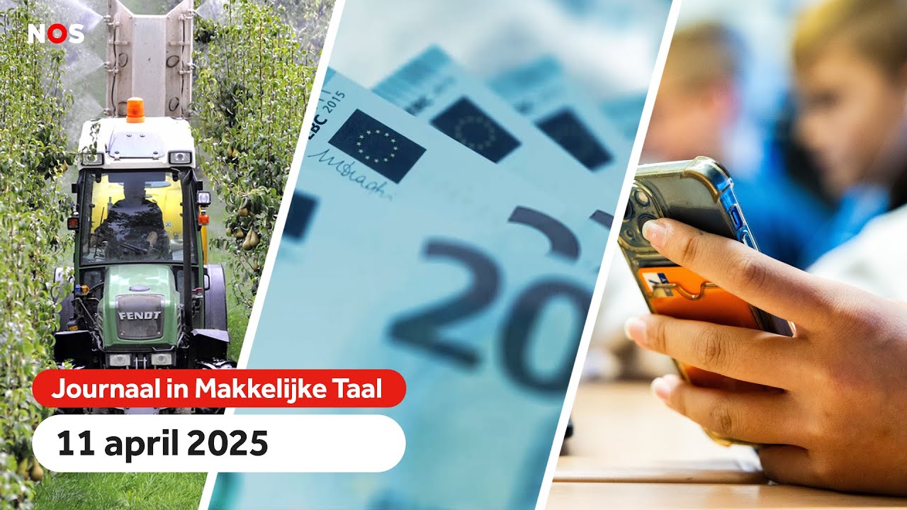 Protest in Den Haag, discussie over Voorjaarsnota, studenten stemmen over mobieltjes in de les.