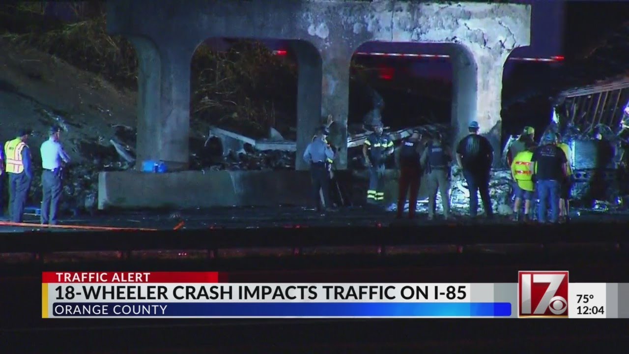 1 dead in fiery semi-truck crash on I-85, lanes closed through rush ...