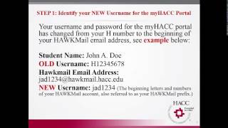 HACC Password Registration and Reset