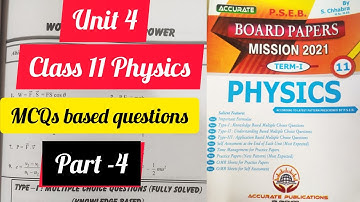 11 Physics Unit 4 | application based MCQs from accurate| #physics #accurate #work_energy_power#pseb