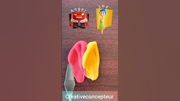 Anger and  Joy (Inside Out 2) #colormixing #insideout #insideout2 #satisfying #anger #joy #shorts