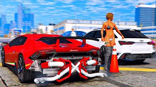 РЕАЛЬНАЯ ЖИЗНЬ В GTA 5 - ЛАМБА НА 1000 СИЛ ПРОТИВ ПОРША 911! ВЫИГРАЛ ДЕНЬГИ В УЛИЧНЫХ ГОНКАХ! 🌊ВОТЕР