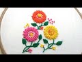 Flower pattern using bullion stitch, hand embroidery, can be used on dress, on cushion cover etc.