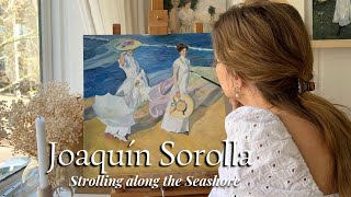 Painting a Master copy of Joaquín Sorolla 🌞 //  Oil painting //   Relaxing art vlog