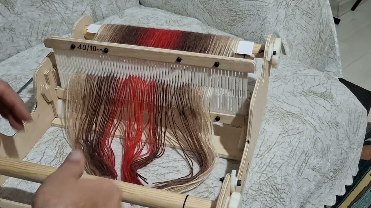 rigid heedle loom - HW1S hand weaving - warping