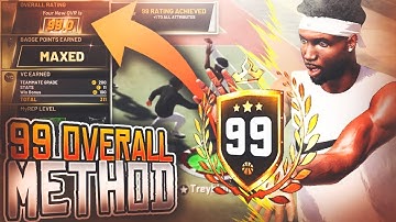 HOW TO GET 99 OVERALL FAST IN NBA 2K20! HOW TO HIT 99 OVERALL IN ONE DAY!
