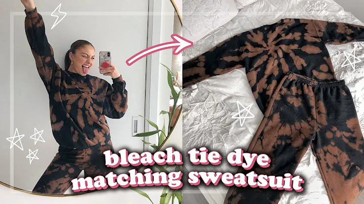 DIY TIE DYE SWEATSUIT  bleach on black (easy + che...
