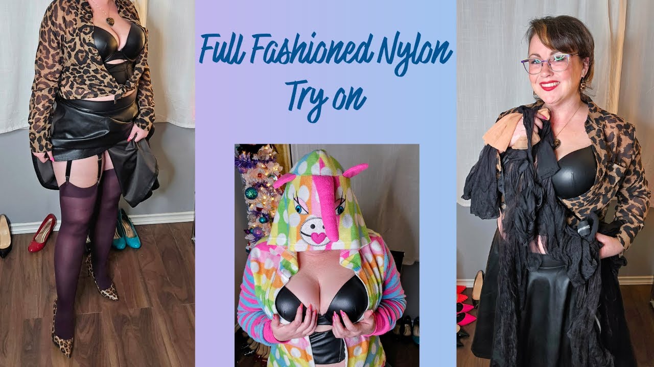 Примерка нейлоновых изделий с полной окантовкой.