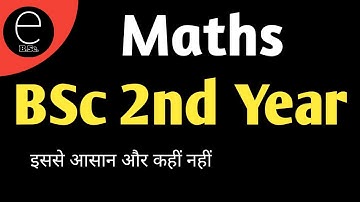 |L-49 Linear Equations of Second Order BSc Part 2 Maths|