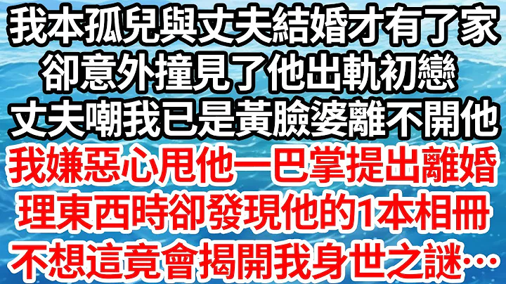 我本孤兒與丈夫結婚才有了家，卻意外撞見了他出軌初戀，丈夫嘲我已是黃臉婆離不開他，我嫌惡心甩他一巴掌提出離婚，理東西時卻發現他的1本相冊，不想這竟會揭開我身世之謎…【倫理】【都市】 - 天天要聞