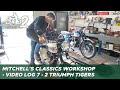 Classic motorcycle workshop vlog 7  2 triumph tigers etc