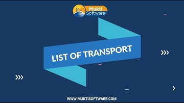 List of Transport in Mukti Software