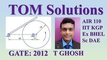 Velocity analysis by the concept of relative instantaneous center method, GATE ME 2012 Solution