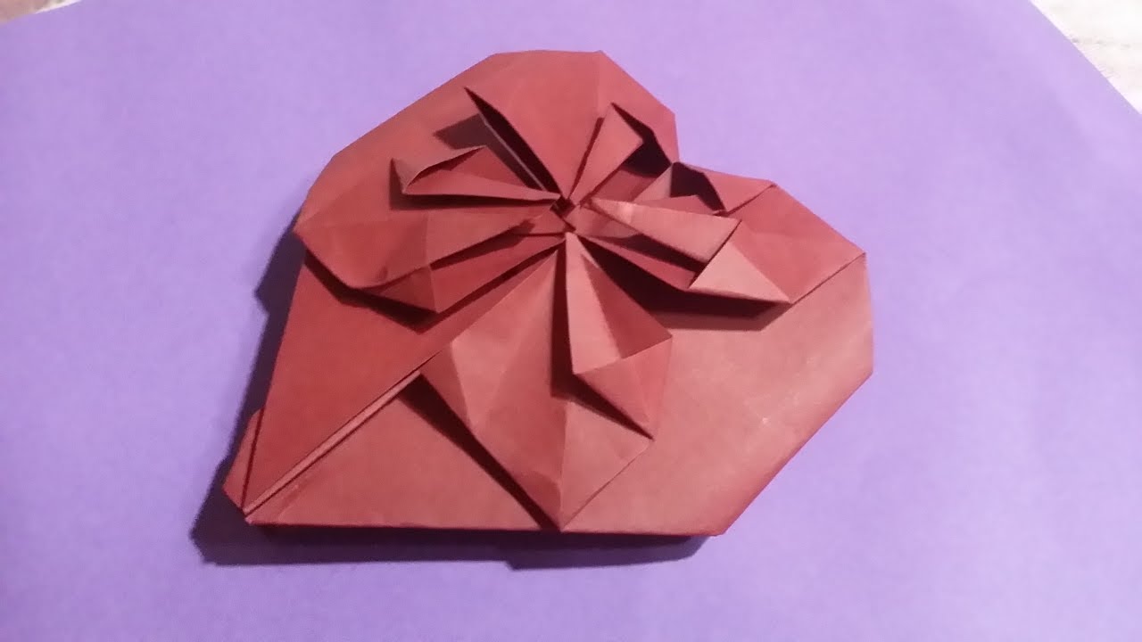 How to make a paper Heart origami teaching tutorial by TGKH YouTube