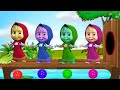colouring pages for kids with masha and the bear-colored bells colring kids song | red colour ,blue