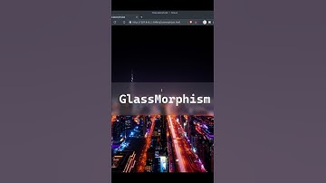 How to make Glassmorphism effects using HTML and CSS | Tutorial for beginners.