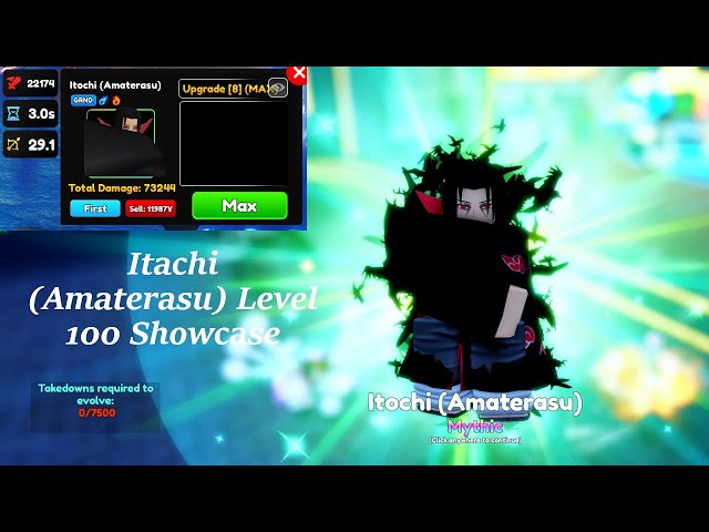 LVL 100 EVOLVED ITACHI (SUSAANO) SHOWCASE IN ANIME ADVENTURES! 