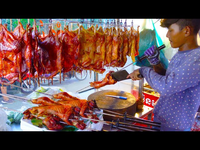 Must TRY This Crispy Pork Leg !!! Popular Juicy Duck & Grilled Pork Leg | Cambodian Street Food class=