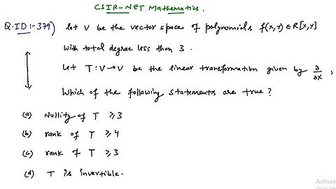 CSIR-NET_16Sept 2022 l Q-ID379 l Linear Algebra l Easy & Best explanation l @kibabamathematics
