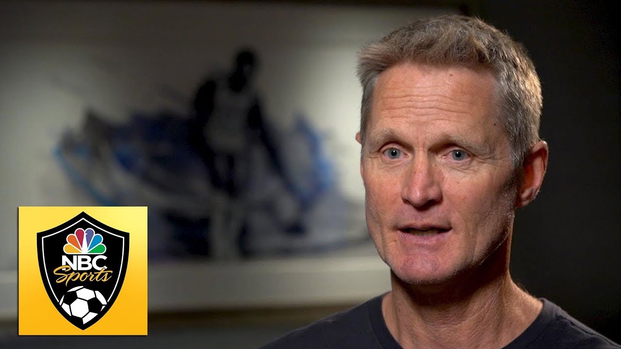 Steve Kerr reacts to Mohamed Salah's penalty kick goal in Liverpool ...