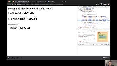 Hidden field manipulation Demo