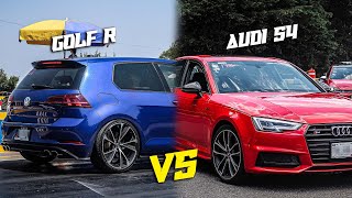 Golf R vs Audi S4 | Drag Racing