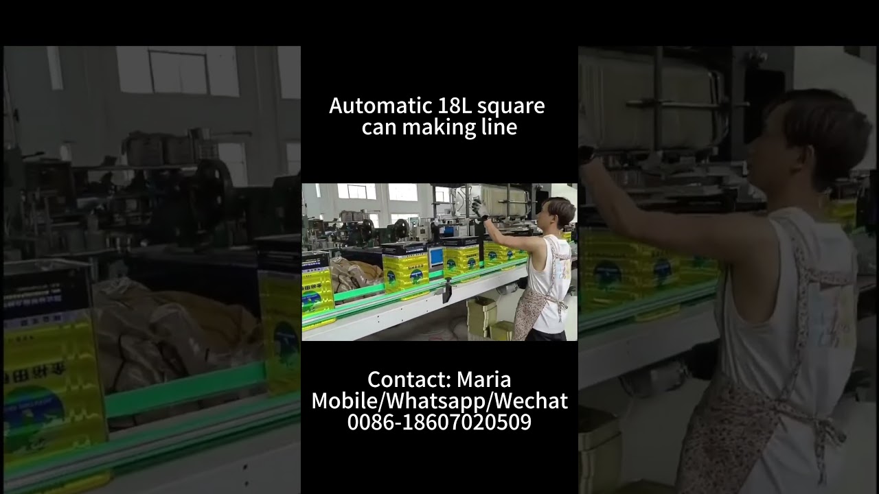 Automatic 18L square can making production line