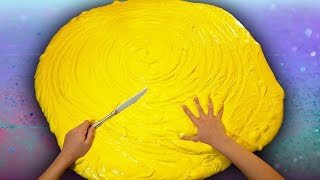 Butter Slime GIANT SIZE How To! $100 DIY Slime Challenge Recipe