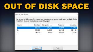 Fix Not Enough Disk Space to Install Windows 11 Using External