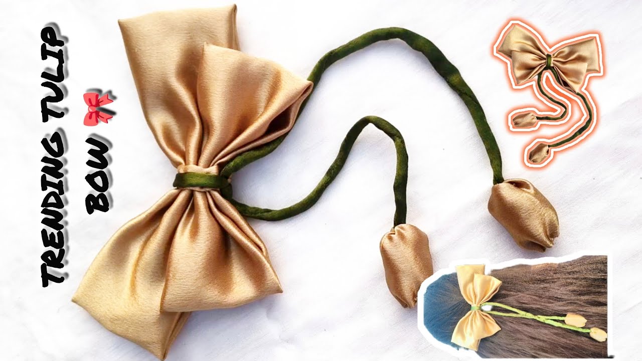 How to make a trending tulip Bow 😱🎀 tutorial 